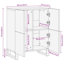 60cm Solid Wood Sideboard