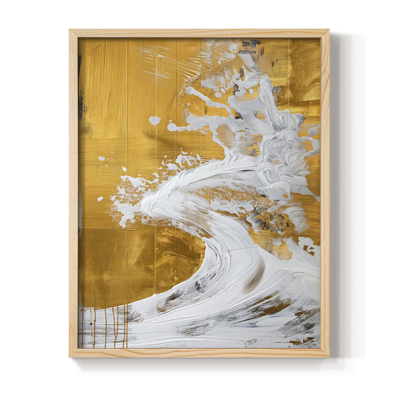 ABSTRACT Series CDL, reproduction encadrée - bois massif, H 11 po x l 9 po