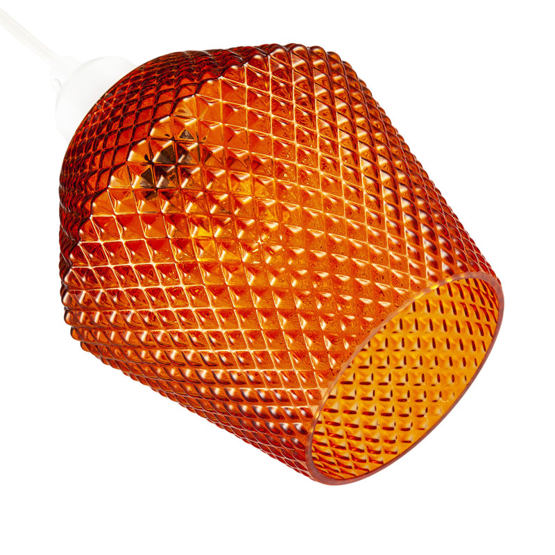 17cm H Glass Novelty Pendant Shade ( No Direct Attachment Method ) in Orange