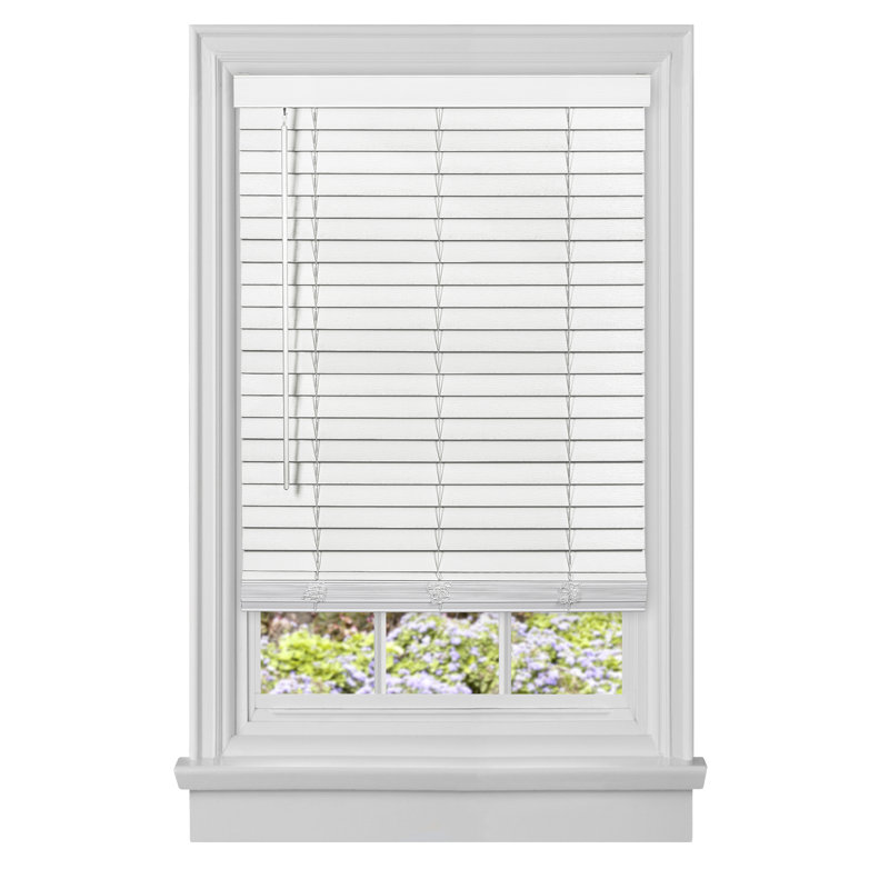 Store de fenêtre sans cordon Ponca, Blanc, L 34 po x L 64 po