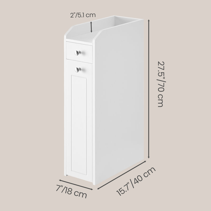Petite armoire de rangement avec tiroirs coulissants, Blanc