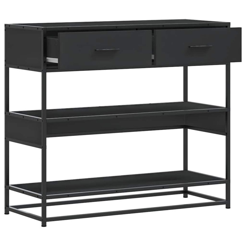 Console Table 90X35x80 Cm Engineered Wood, Black