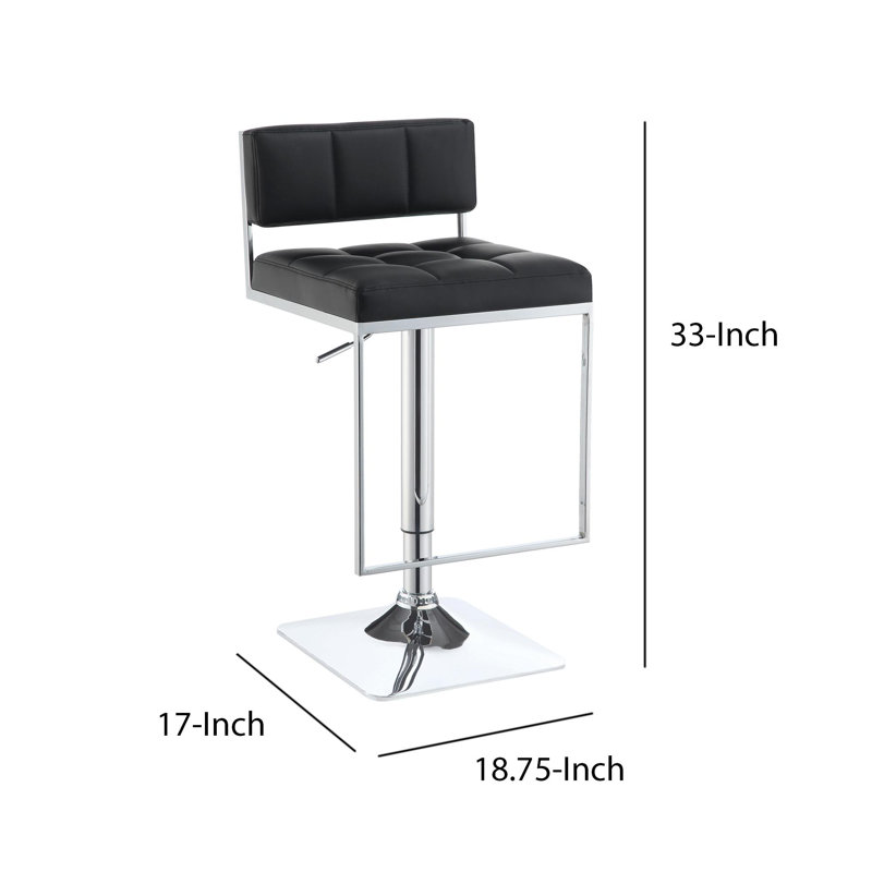 Tabouret de bar Kaylaa, Noir