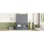Grand lit escamotable mural avec coussin, gris