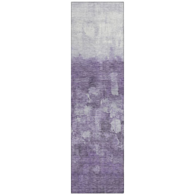 Machine Washable Indoor/Outdoor Xhevrie Purple Rug
