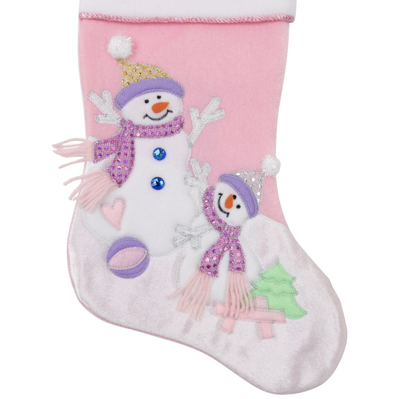 Chaussette de Noël en velours de Noël 21 po