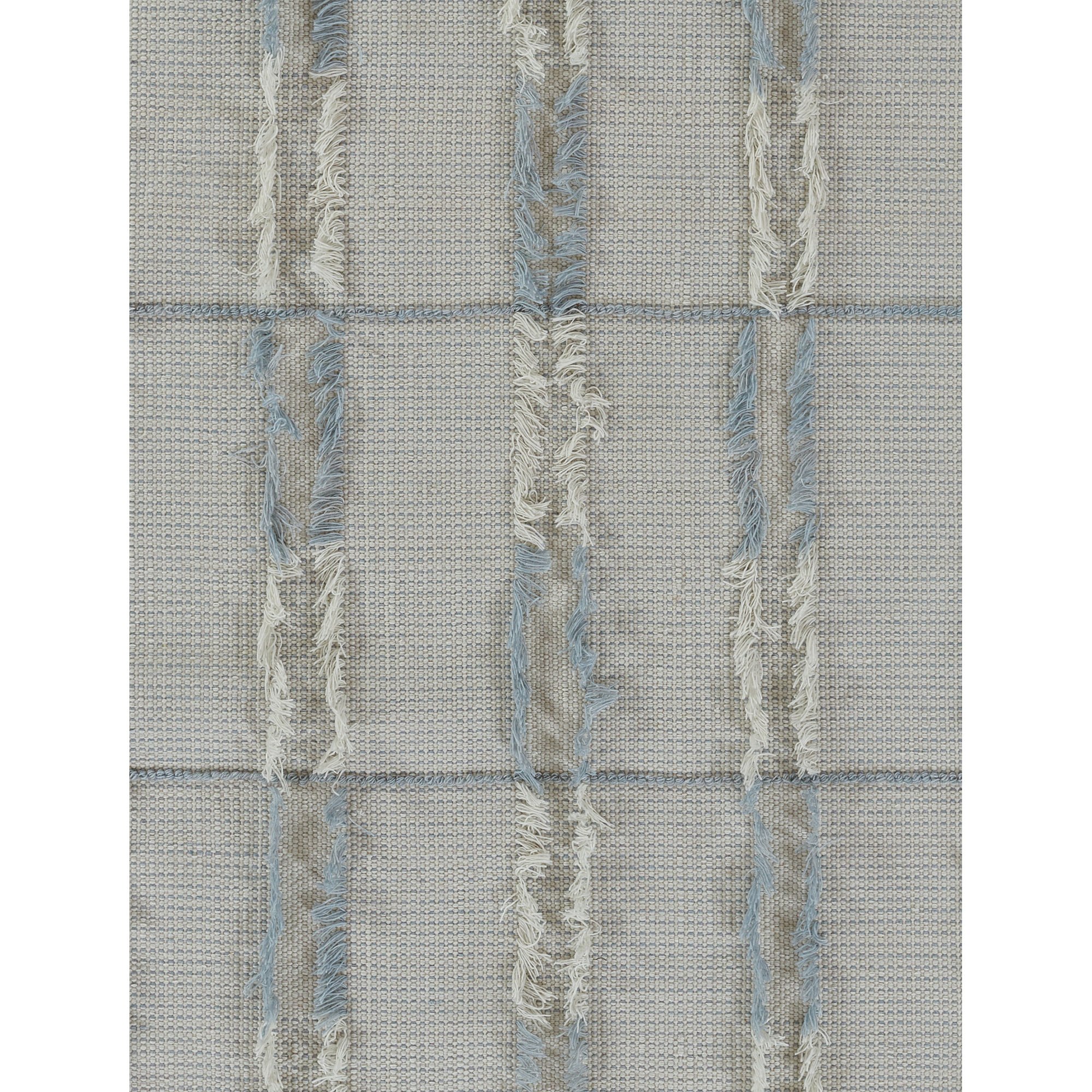 Cecilia Handmade Recycled P.E.T Blue/Ivory Indoor/Outdoor Rug, Rectangle 3'6" x 5'6"
