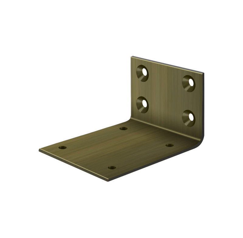 Solid Brass Jamb Bracket S.B, Antique Brass