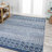 Bouvard Moroccan Vintage Geometric Navy/Cream Rug-805126444