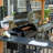 Backyard Discovery Saxony XL 12' x 6' Cedar Wood Outdoor BBQ Grill Gazebo with Hardtop Galvanized Steel Roof and Bar Tops