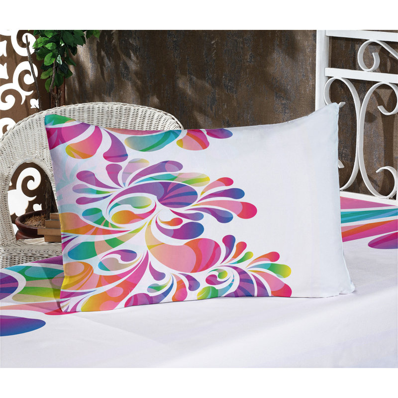 Multicolore ensemble de draps et taies décoratives Ambesonne, Ensemble de draps pour très grand lit californien