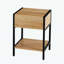 Table de bout en rotin de 15,74 po avec tiroir, table de chevet moderne, pieds en métal, table d'appoint pour le salon, la chambre à coucher, naturel (1 pièce)