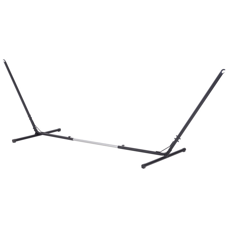 Support à hamac universel 10 à 13 pieds réglable en acier, peu encombrant et portable pour l'intérieur et l'extérieur, noir