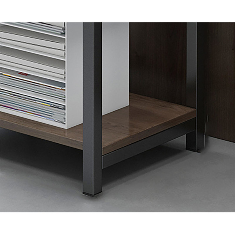 Classeur en bois manufacturé, Gris / brun