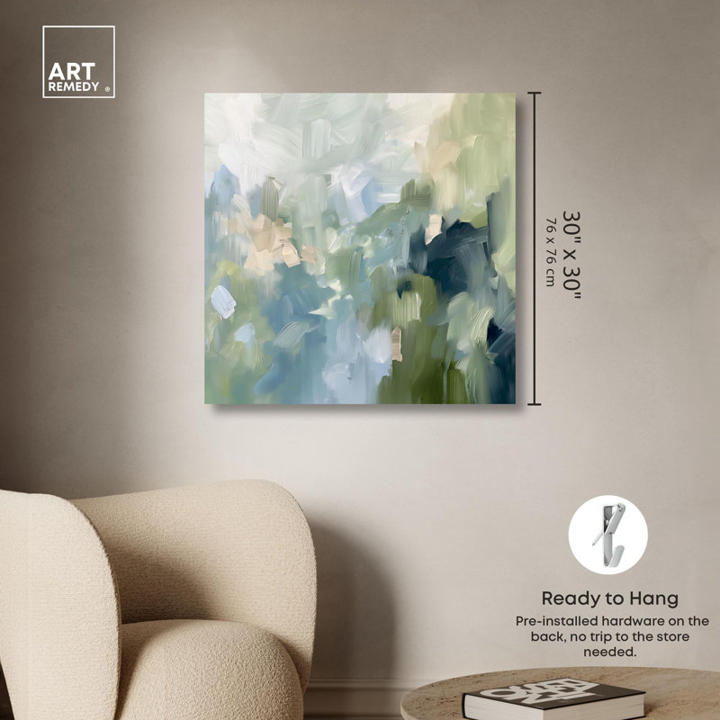 Art Remedy Minted Brush Canvas Minimal Abstracts by Art Remedy