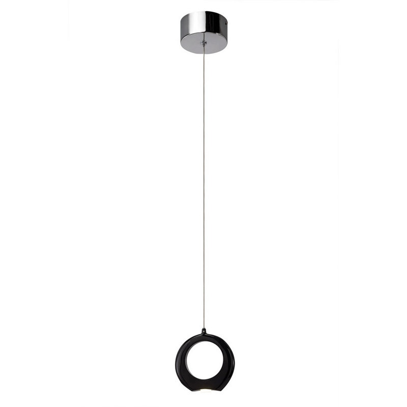 Alcibiades 1 - Light LED Single Pendant, chrome/black