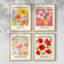 «Vintage Floral Print», impression encadrée - ensemble de 4-214442899-214442900