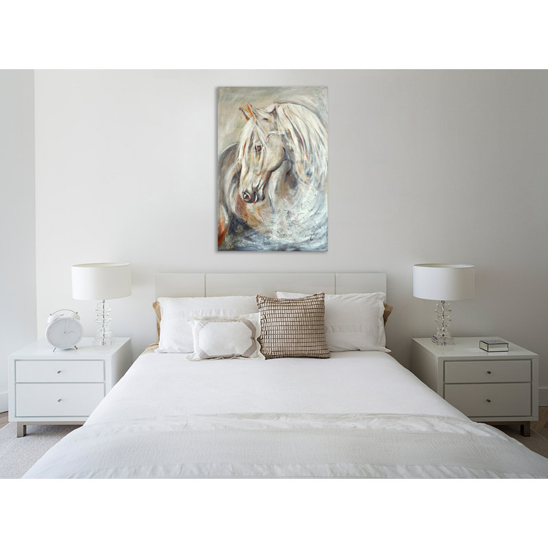 "Cheval", toile tendue par Emma Catherine Debs, H 24 po x l 16 po x P 1,5 po