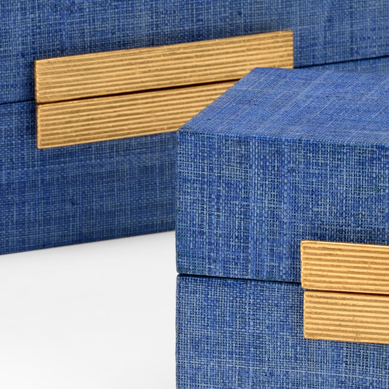 Decorative Box, Blue/Gold