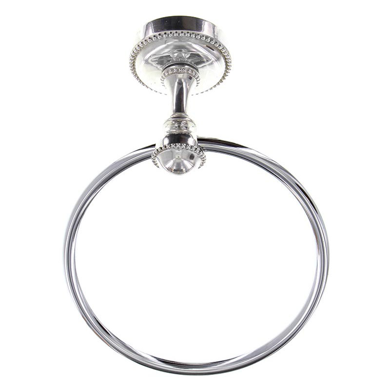 Sanzio Towel Ring, Polished Silver