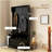 Hall Tree with Storage Bench, 3-in-1 Entryway Coat Rack with 4 Hooks &amp; Shoe Storage | Black | MDF-1358537498