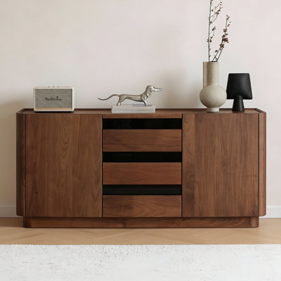 Large-capacity solid wood storage sideboard