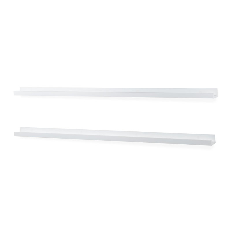 Turnerville 2 Piece Picture Ledge Wall Shelf, White, 3.15" H x 60" W x 2" D