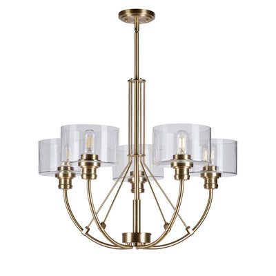 Lustre unique/unique à niveaux à 5 lumières Downing