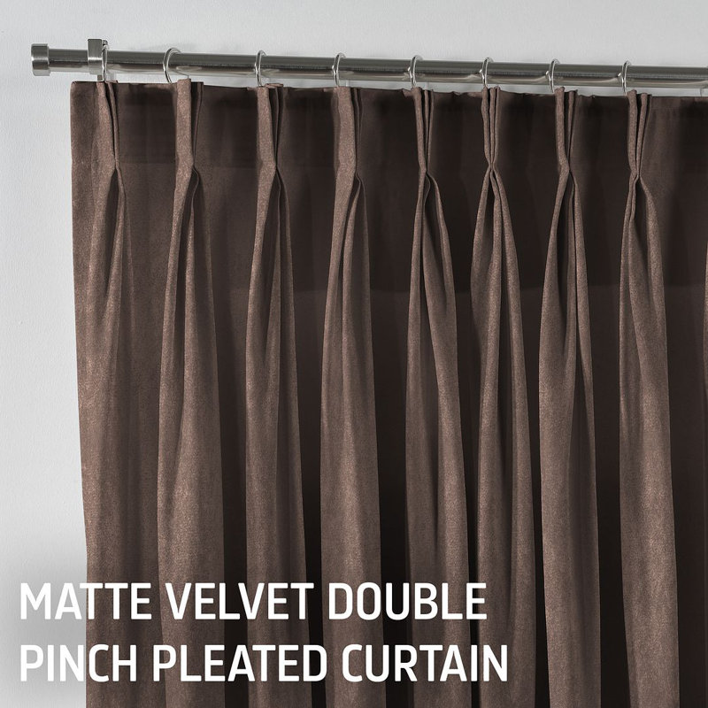 Room Darkening Single Curtain Panel, Antique Brass, 245 W x 450 D cm