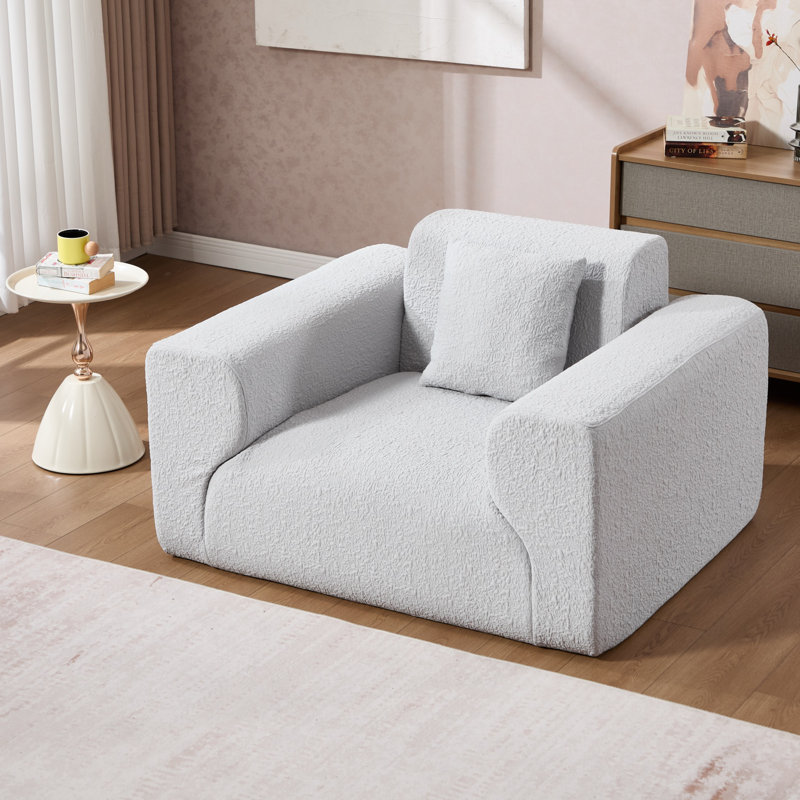 Fauteuil d'appoint 47,24 po, Gris clair