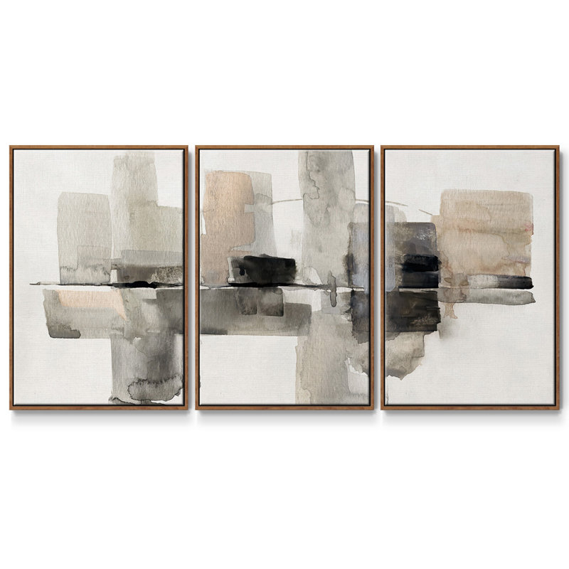 3 pièces Urban Oasis I, Cadre noyer, H 24 po x l 48 po x P 2 po