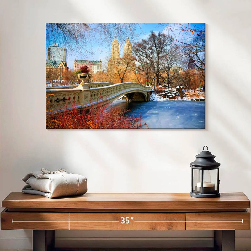 Pont sur le pont central de New York, H 16 po x l 24 po
