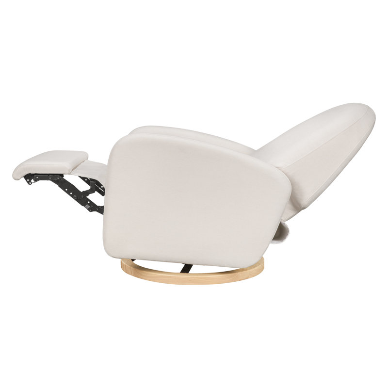Nami Electronic Recliner and Swivel Glider Recliner in Shearling with USB port, Performance Cream Polyester