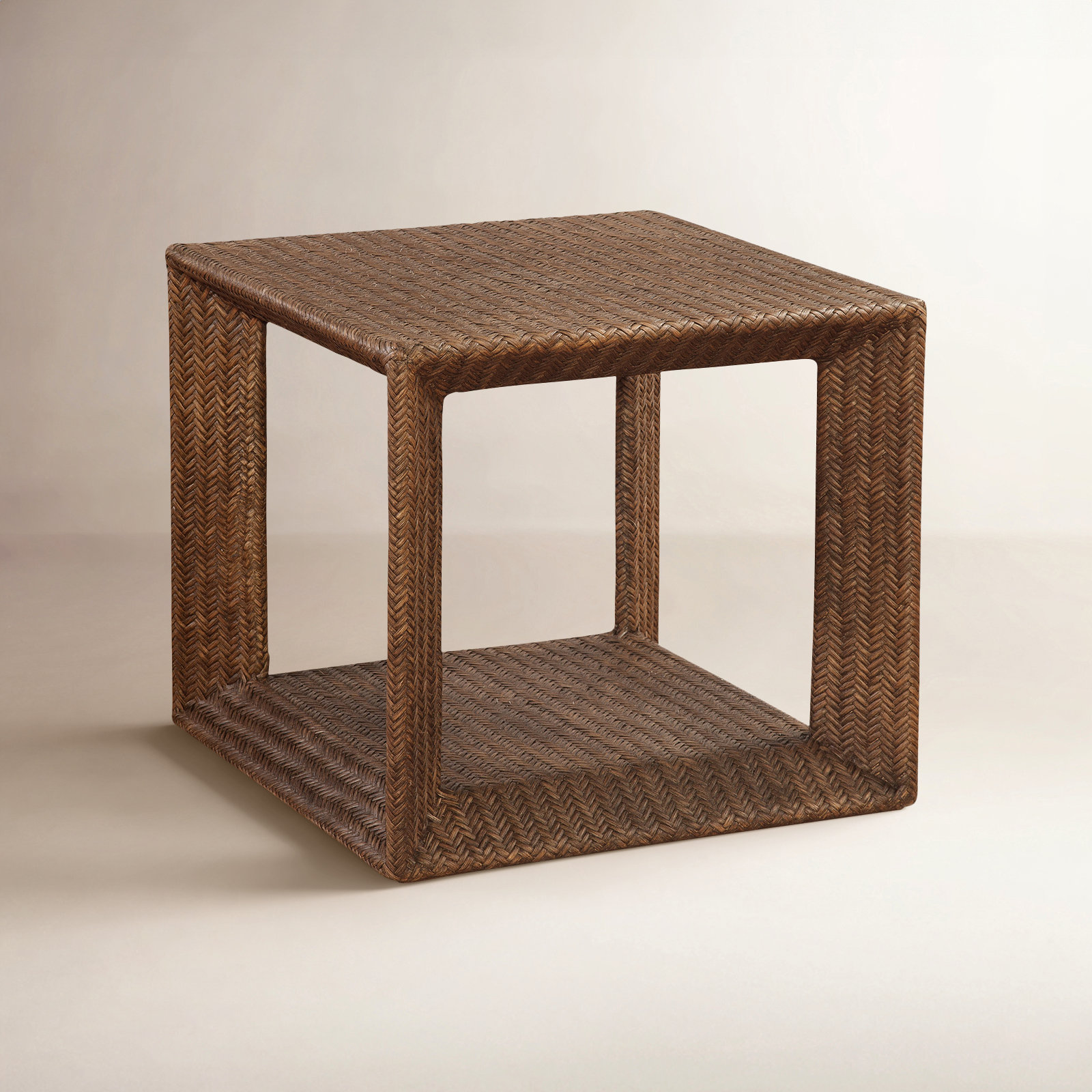 Chloe End Table, Aged Barrel