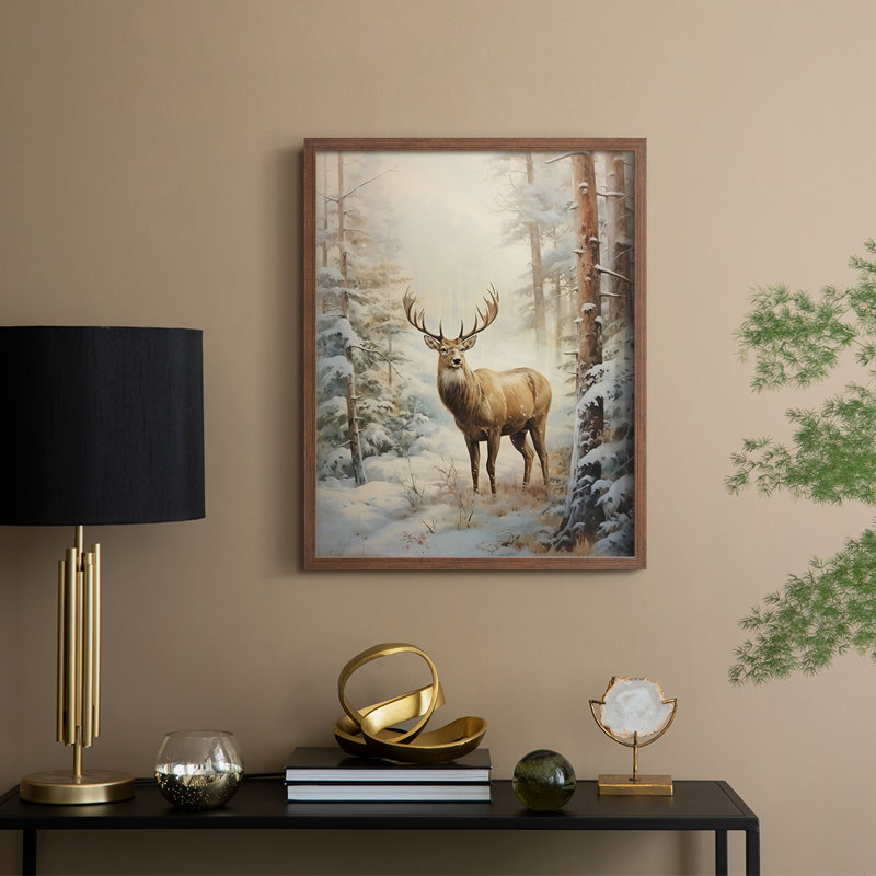 «Christmas Holiday Art DCL XXX», reproduction d'art encadrée - bois massif, H 15 po x l 12 po, Noyer