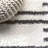 Petra Stripe Geometric Shag White/Gray Rug-363486904