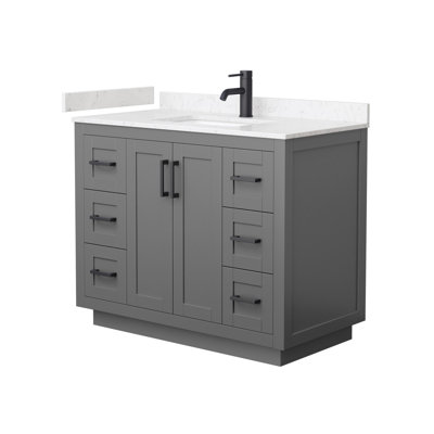 Miranda 42" Freestanding Single Bathroom Vanity with Cultured Marble Top