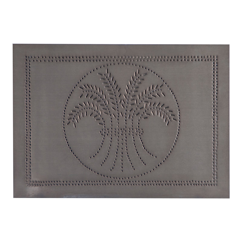 Horizontal Wheat Panel, Blackened Tin