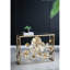 Console dorée pour vestibule 39,5 po x 12 po x 30,5 po avec miroir