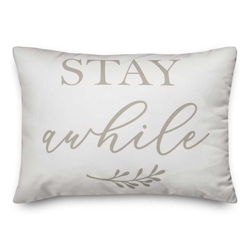 Housse de coussin rectangulaire d’extérieur stay some, Blanc