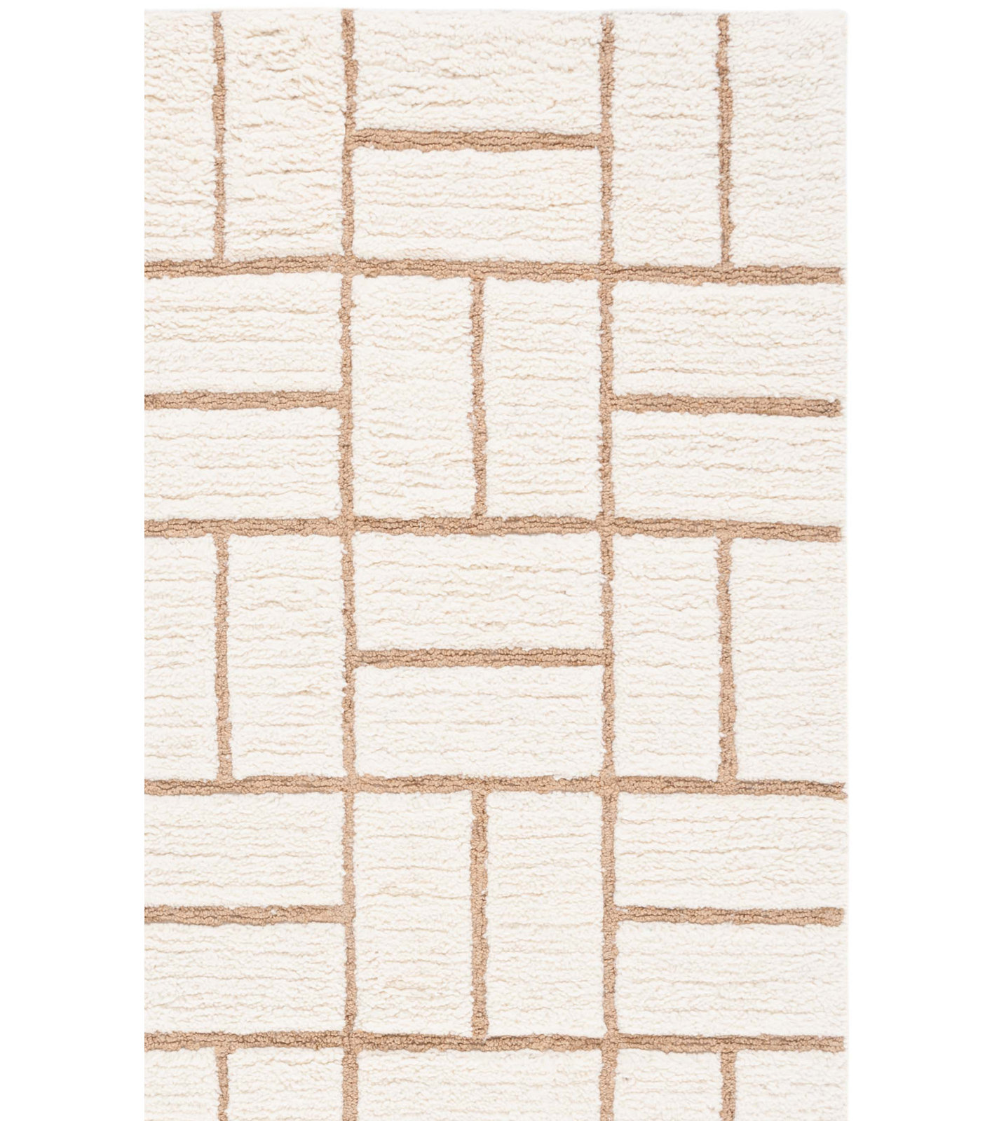 Volla Hand-Woven Striped Wool Rug, Rectangle 6' x 9'
