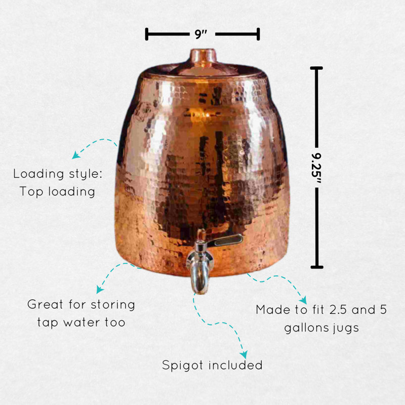 Niagara Copper Water Dispenser with Lid