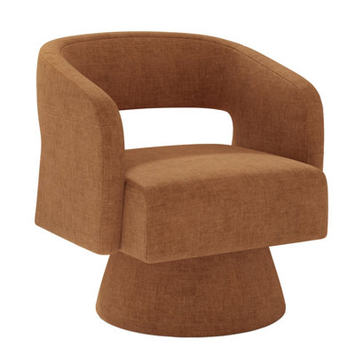 Fauteuil d'appoint pivotant en tonneau surdimensionné en velours rembourré fait à la main de luxe moderne salon à 360 degrés pour salle de bain