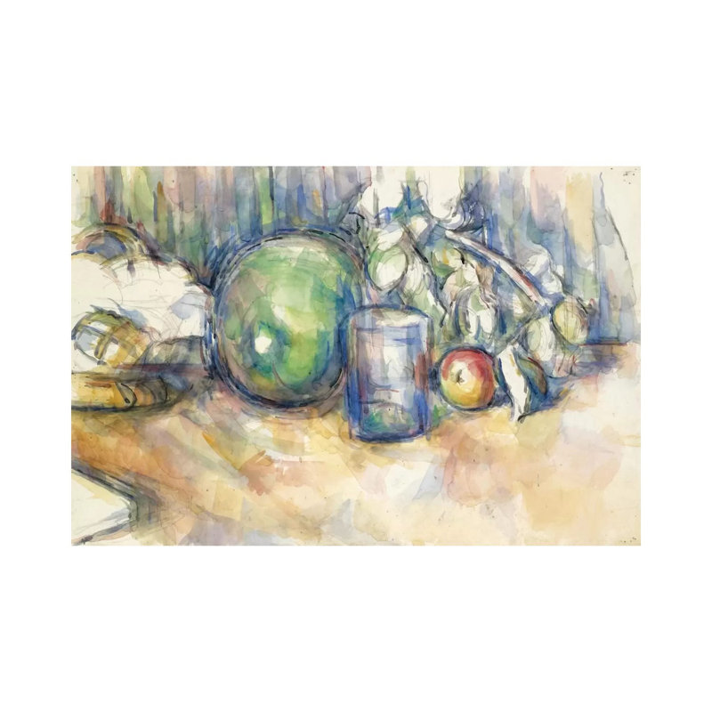 Nature Morte Au Melon Vert 1902-1906 by Paul Cezanne - Wrapped Canvas Painting, 152.5 cm H x 101.5 cm W