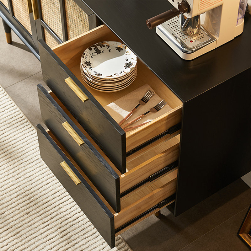 Armoire d'appoint en rotin tissé