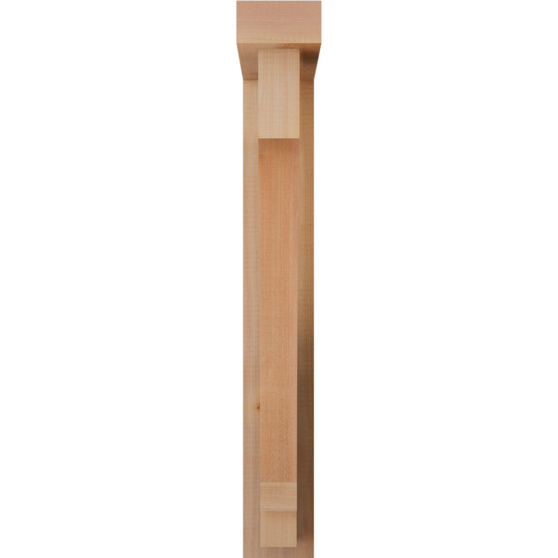 Imperial Block Bracket w/ Offset Brace, 30 x 18, 4"W Western Red Cedar (Rough Sawn)