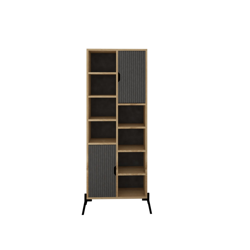 Ensemble de meubles de salon, Naturel/noir