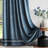 Velvet Blackout Thermal Curtain Panel –  Room-Darkening Grommet Solid Color Drapes for Living Room Bedroom (Set of 2)-2116204011-2136243340