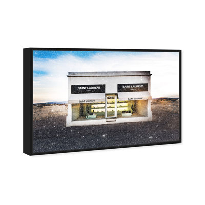 Store in Marfa Italian Color Diamond Dust Shimmer Framed Canvas by Oliver Gal