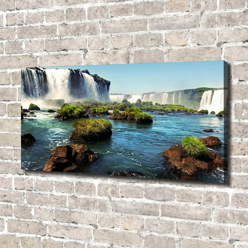 Waterfall Igaz - Wrapped Canvas Print, No Frame, 70cm H x 140cm W